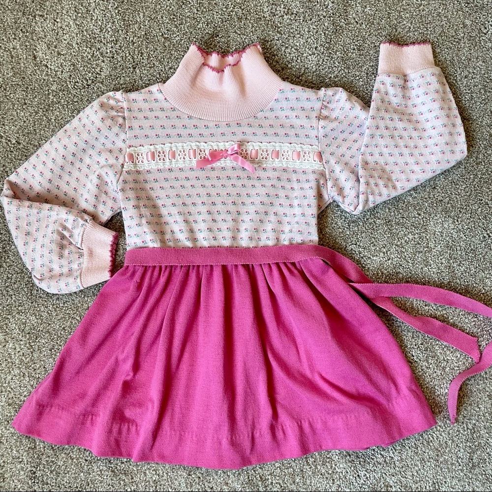 Vintage 80’s Healthtex turtleneck sweater dress